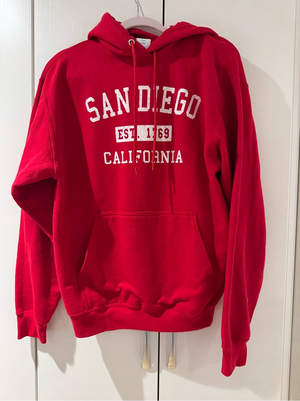 Red San Diego California Hoodie Sweatshirt
